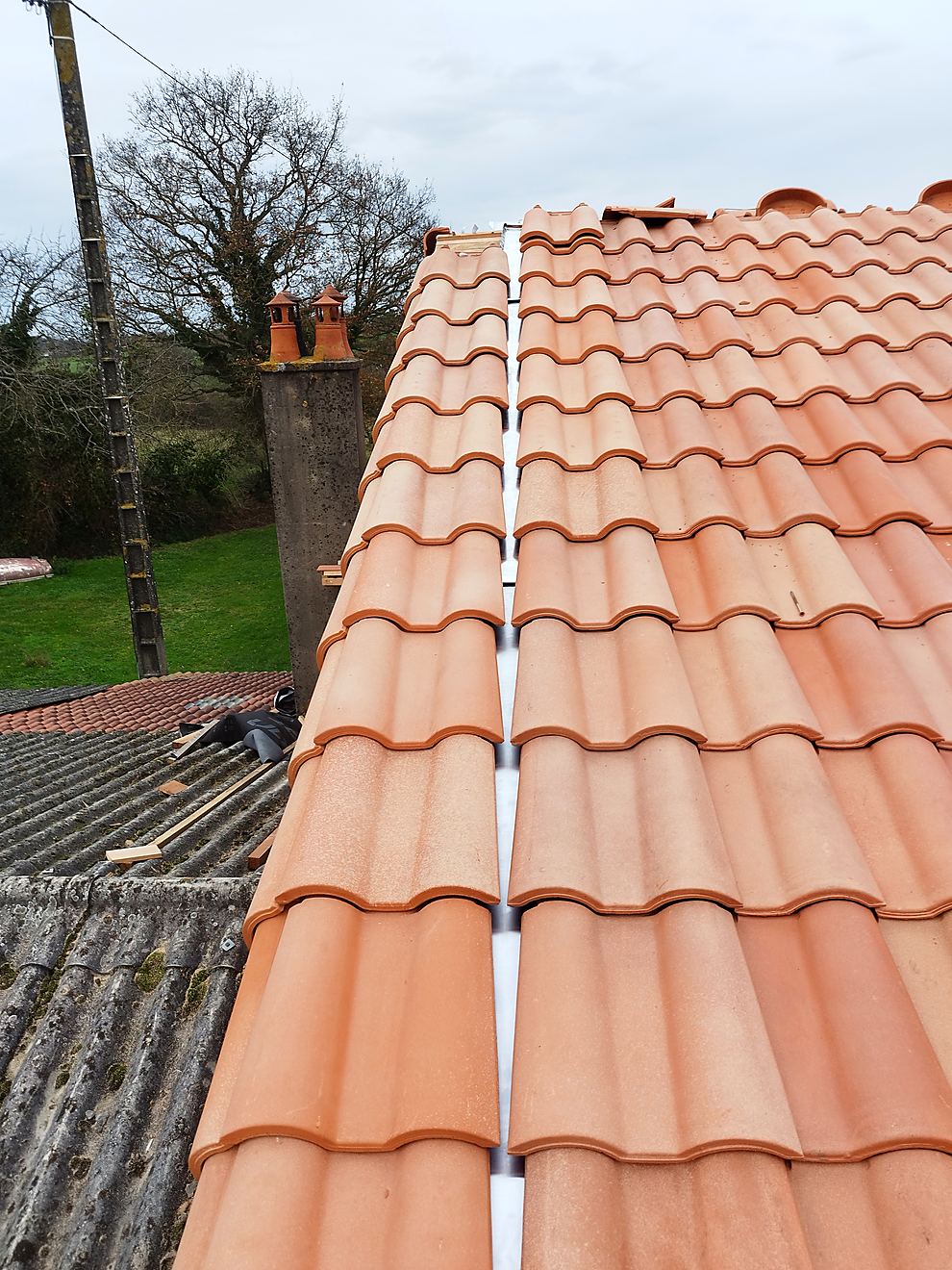 Une finition proposée au client, suite à une erreur de son charpentier
